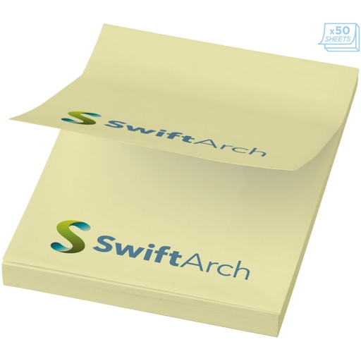 Karteczki samoprzylepne Sticky-Mate® 50x75 21092021 - Jasny żółty