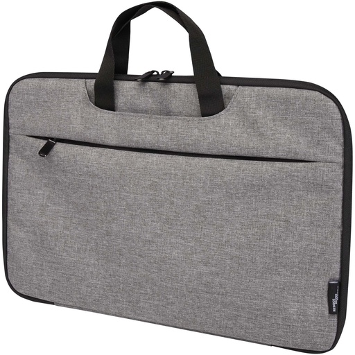 Libra etui na laptopa 2 w 1 o pojemności 3 l wykonane z materiałów z recyklingu z certyfikatem GRS 130085 - Melanż szary