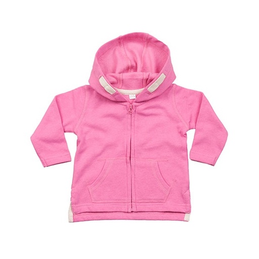 Bluza Rozpinana z Kapturem Bawelna Organiczna BZ32 - Bubble Gum Pink