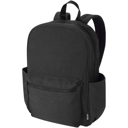 Recanvas miejski plecak na 15,6-calowego laptopa o pojemności 16 l z recyklingu z certyfikatem GRS 130124 - Czarny