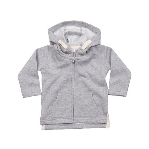 Bluza Niemowlęca Rozpinana z Kapturem BZ32 - Heather Grey Melange