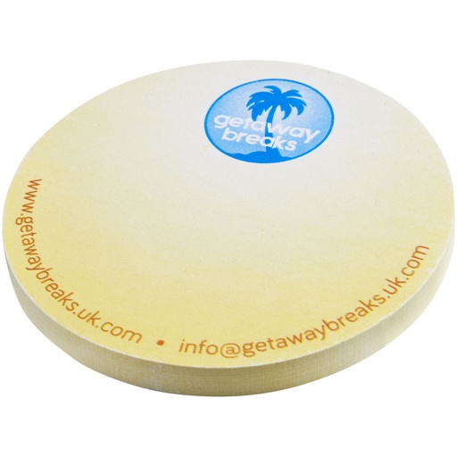 Sticky-Mate® karteczki samoprzylepne z materiałów z recyklingu w kształcie koła 210184 - Biały