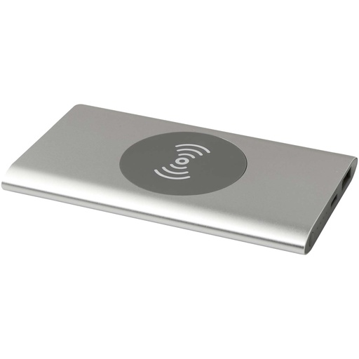 Juice bezprzewodowy powerbank o pojemności 4000 mAh Type-C z aluminium pochodzącego z recyklingu 124384 - Srebrny