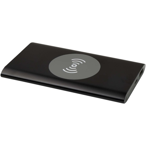 Juice bezprzewodowy powerbank o pojemności 4000 mAh Type-C z aluminium pochodzącego z recyklingu 124384 - Czarny
