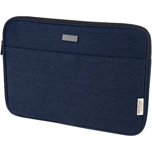 Joey 14-calowe etui na laptopa z płótna z recyklingu z certyfikatem GRS, o pojemności 2 l 120680 - Granatowy
