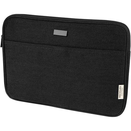Joey 14-calowe etui na laptopa z płótna z recyklingu z certyfikatem GRS, o pojemności 2 l 120680 - Czarny