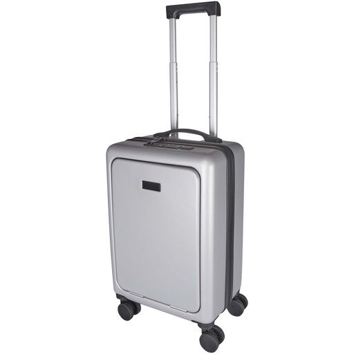Rover Pro twarda walizka na kółkach z tworzyw sztucznych pochodzących z recyklingu z certyfikatem GRS o wysokości 51 cm i poj 130087 - Srebrny