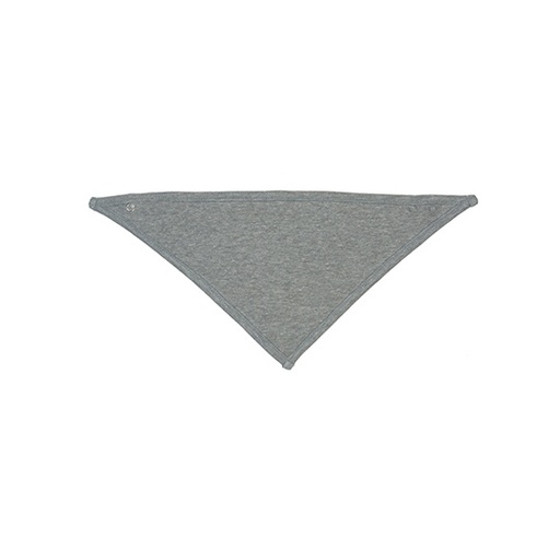 Śliniak Bandana Organiczna Bawełna BZ23 - White & Heather Grey Melange