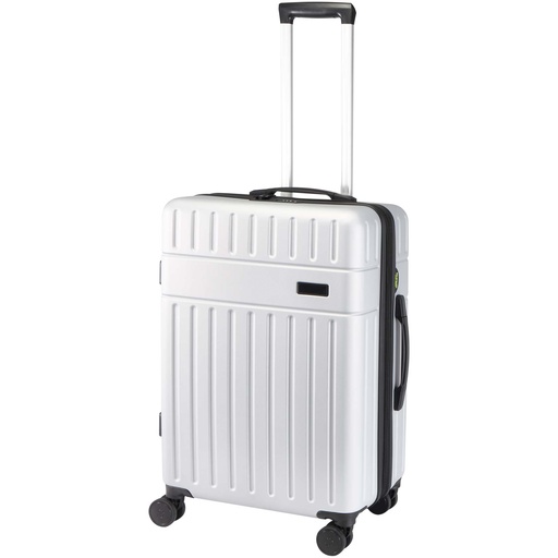 Rover rozszerzana walizka na kółkach z tworzyw sztucznych pochodzących z recyklingu na 24-calowego laptopa z certyfikatem GRS 130097 - Srebrny