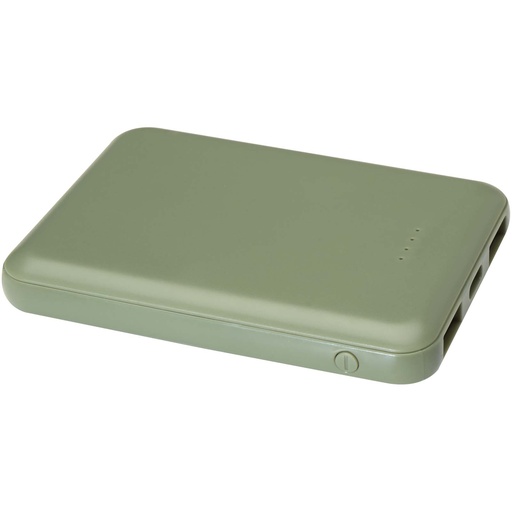 Asama powerbank o pojemności 5000 mAh Type-C z tworzyw sztucznych pochodzących z recyklingu 124383 - Melanż zielony