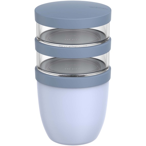 Mepal Ellipse 3-częściowy pojemnik na lunch o pojemności 500 ml + 2 x 200 ml 113143 - Niebieski