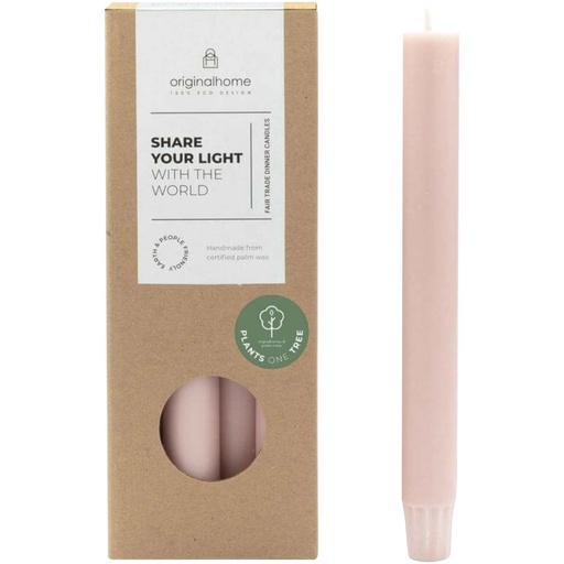 Originalhome świeca stołowa matcha 126323 - Jasny różowy