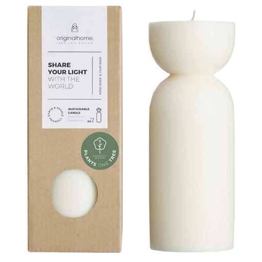 Originalhome świeca organiczna — średnia 126427 - Złamana biel