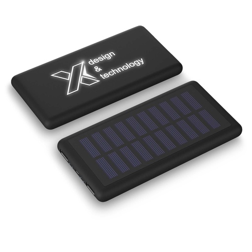 Solarny podświetlany powerbank SCX.design P30 2PX021 - Czarny