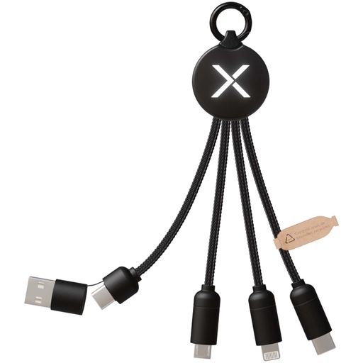 SCX.design C14 kabel do ładowania 5 w 1 o mocy 20 W 2PX179 - Czarny