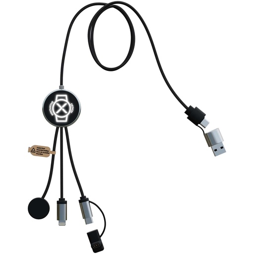 SCX.design C34 kabel do ładowania smartwatcha 7 w 1 2PX214 - Czarny