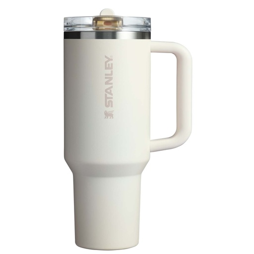 Stanley Quencher® ProTour 1180 ml termoizolowany kubek ze słomką, wykonany z recyklingowanej stali nierdzewnej 100979 - Kremowy