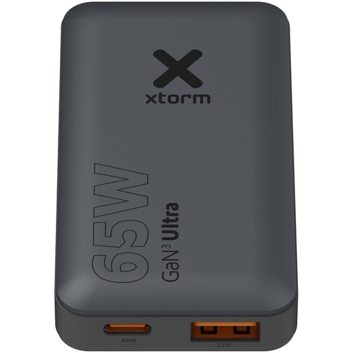 Xtorm szybka ładowarka podróżna o mocy 65 W z kablem i etui podróżnym 124600 - Czarny