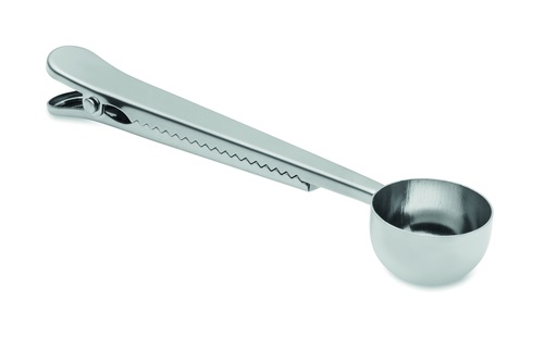 Miarka do kawy z klipsem do torby MO3183-14 - srebrny