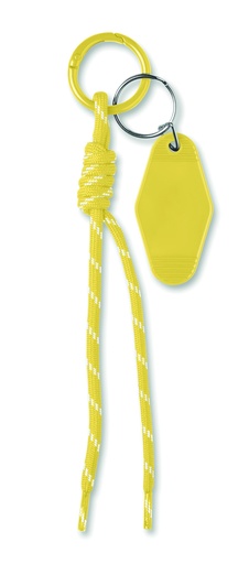 Brelok pleciony z tagiem MO3167-08 - zólty