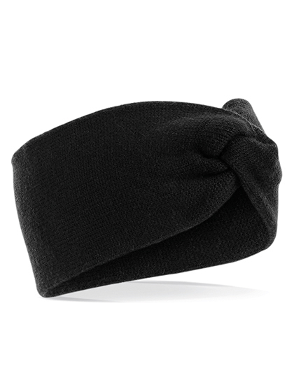 Dzianinowa opaska Twist  - Black