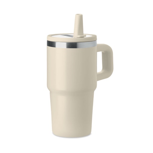 Kubek dwuścienny 500 ml MO3170-13 - bezowy