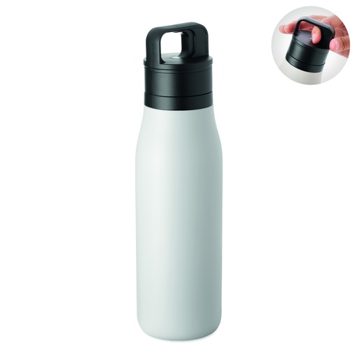 Butelka dwuścienna 500 ml MO3176-06 - bialy