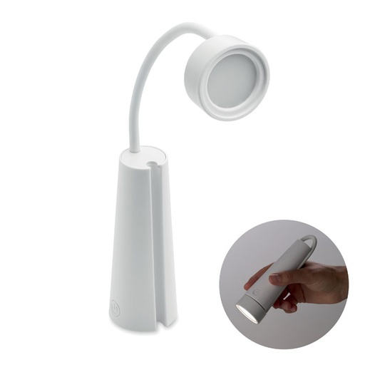 lampa biurkowa i latarka 2 w 1 MO2994-06 - bialy