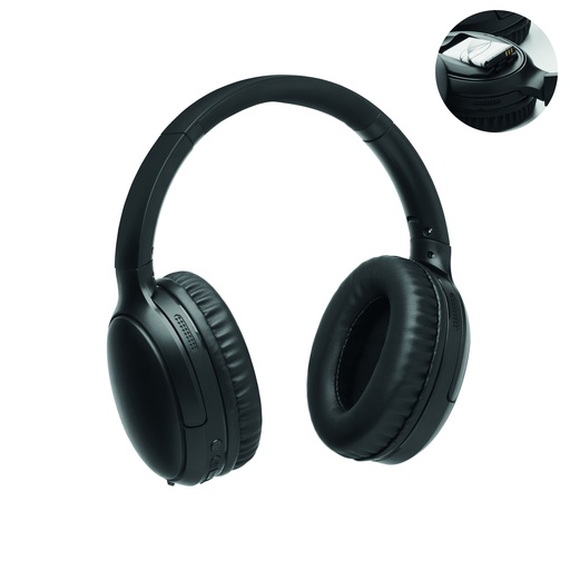 Słuchawki składane w woreczku MO3141-03 - czarny