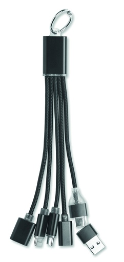 Brelok 3w1 kabel ładujący MO3150-03 - czarny