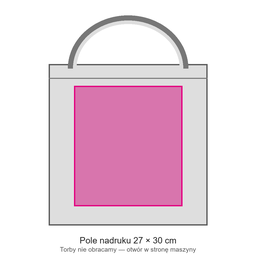 Sitodruk 1 kolor — torba jutowa — pole 27 × 30 cm