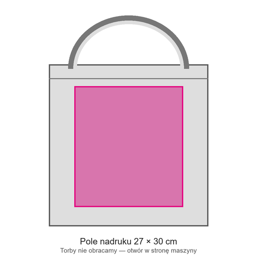 Sitodruk 1 kolor — torba jutowa — pole 27 × 30 cm