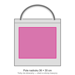 Sitodruk 1 kolor — torba jutowa — pole 36 × 30 cm