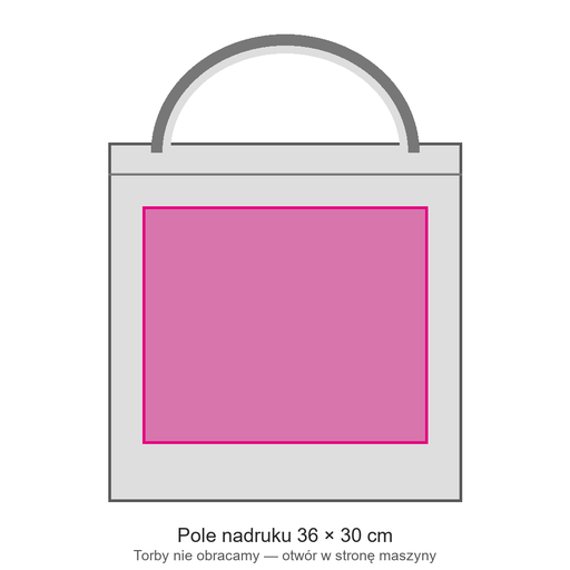 Sitodruk 1 kolor — torba jutowa — pole 36 × 30 cm