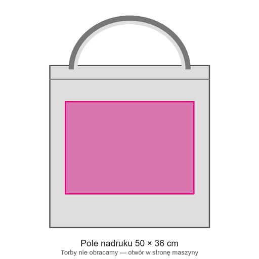 Sitodruk 1 kolor — torba jutowa — pole 50 × 36 cm