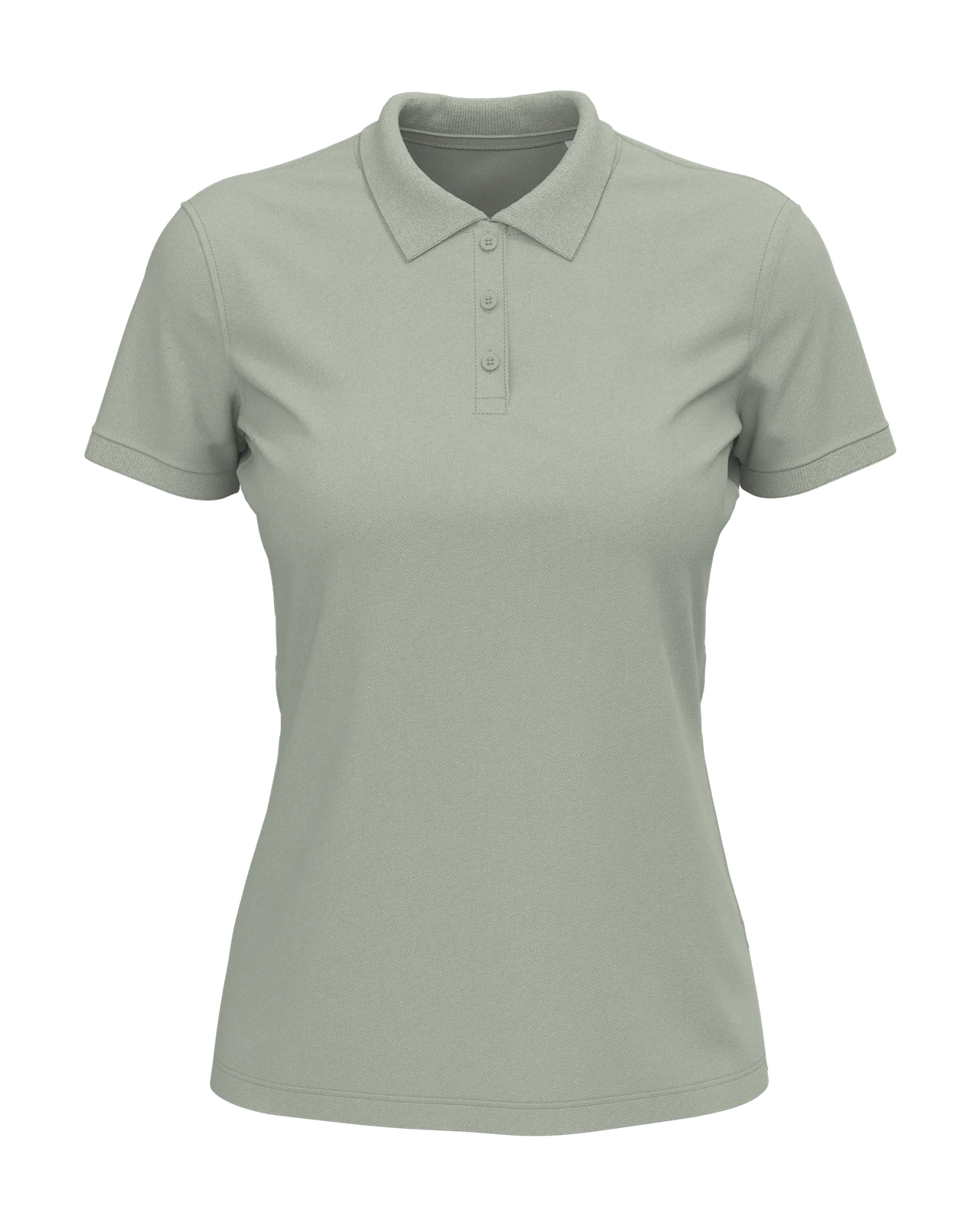 Koszulka Polo Damska Dopasowana S9160 - Soft Grey