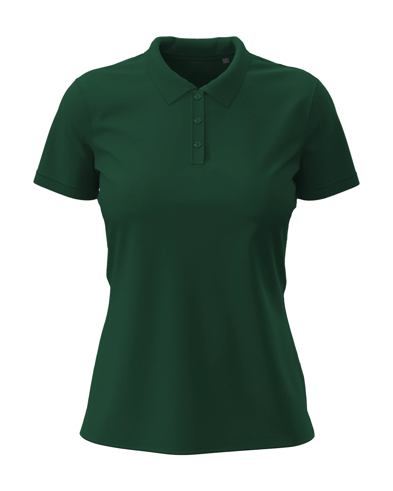 Koszulka Polo Damska Bawelniana S9740 - Bottle Green