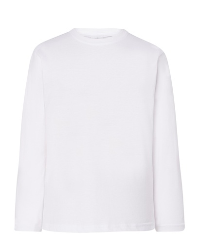 T-shirt Dziecięcy z Długim Rękawem Bawełniany TSRK 150 LS - White