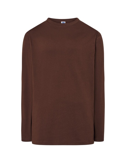 T-shirt z Długim Rękawem Bawełniany TSRA 150 LS - Chocolate