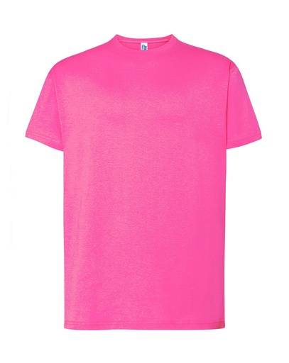 Koszulka Klasyczna Bawelniana JHK150 - Fucsia Fluor
