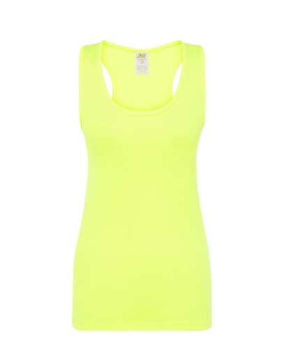 T-shirt Damski Slim Sportowy Poliestrowy SPORT ARBL - Gold Fluor