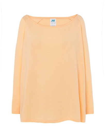 T-shirt Damski Bawełniany TSUL MLDV - Orange Neon