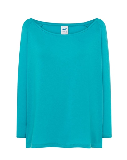 T-shirt Damski Bawełniany TSUL MLDV - Turquoise