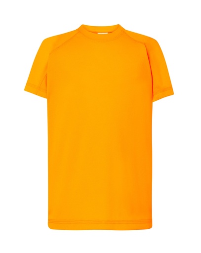 T-shirt Dziecięcy Sportowy Poliestrowy SPORT KID - Orange Fluor