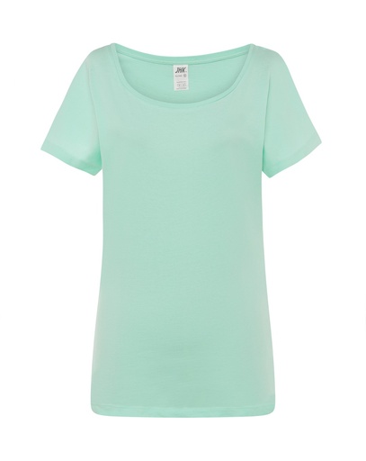 T-shirt Damski Slim Bawełniany TSUL TRND - Mint Green