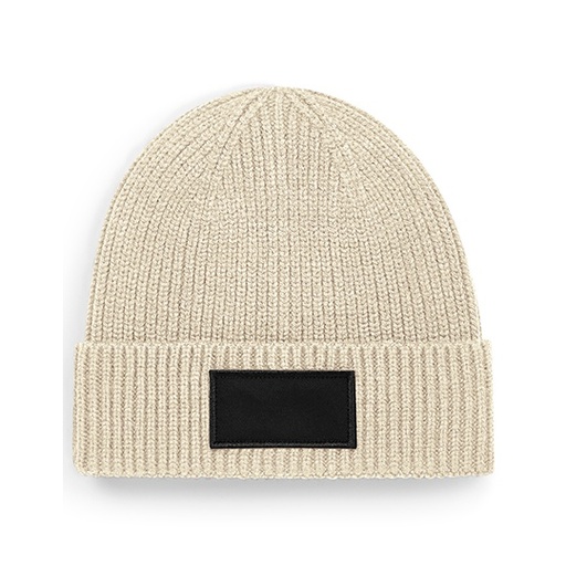 Czapka beanie CB442R - Oatmeal & Black