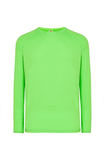 Sportowa koszulka męska z długimi raglanowymi SPORTMAN LS BK XL - Lime Fluor