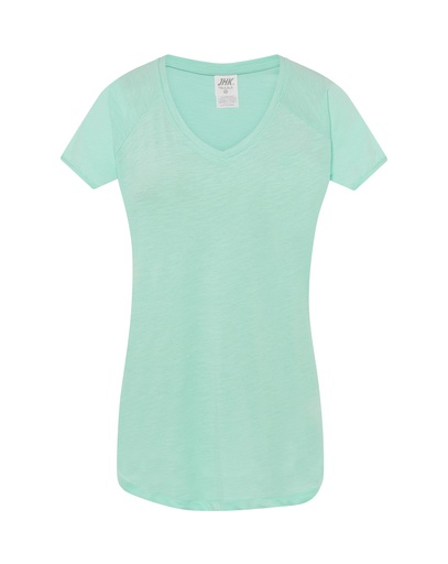 T-shirt Damski Bawełniany TSUL SLB - Mint Green