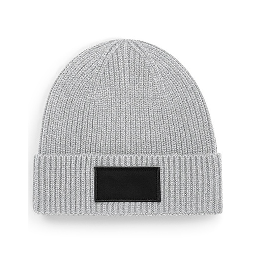 Czapka beanie CB442R - Light Grey & Black