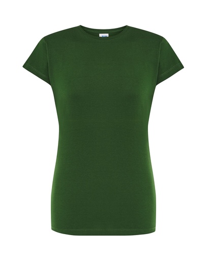Koszulka Damska Slim Bawelniana JHK152 - Bottle Green